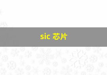 sic 芯片